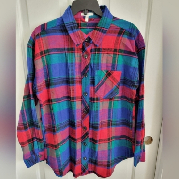 NWT Maurices Cabin Plaid Boyfriend Tunic Button-Up Long Sleeve Shirt Size Small - Picture 1 of 6